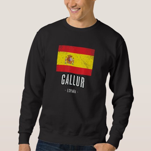 Gallur Spanien Es Flag Stadt Bandera Ropa Sweatshirt (Vorderseite)