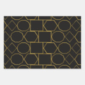 Galmourous Golden Geometric Muster Geschenkpapier Set (Vorderseite 2)