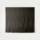 Galmourous Golden Geometric pattern Wandteppich (Vorderseite (Horizontal))