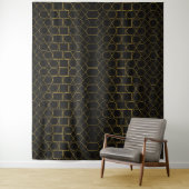 Galmourous Golden Geometric pattern Wandteppich (Beispiel)