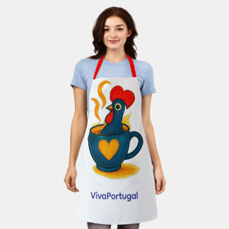 Galo de Barcelos Apron – Portuguese Rooster Pop Ar Schürze