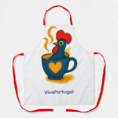 Galo de Barcelos Apron – Portuguese Rooster Pop Ar Schürze (Vorderseite)