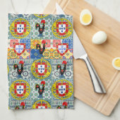 Galo de Barcelos, Portugal Geschirrtuch (Viertel Falte)