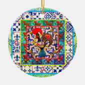 Galo de Barcelos, Portugal Keramik Ornament (Vorne)