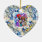 Galo de Barcelos, Portugal Keramik Ornament (Hinten)