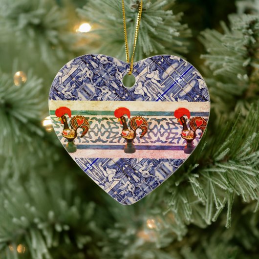 Galo de Barcelos, Portugal Keramik Ornament (Baum)