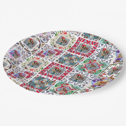 Galo de Barcelos, Portugal Pappteller (Schrägansicht)