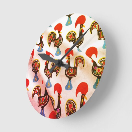 Galo de Barcelos, Portugal Runde Wanduhr (Winkel)