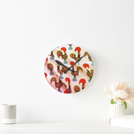 Galo de Barcelos, Portugal Runde Wanduhr (Zuhause)