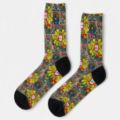 Galo de Barcelos, Portugal Socken (Linkes Detail)