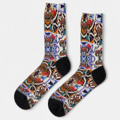 Galo de Barcelos, Portugal Socken (Linkes Detail)