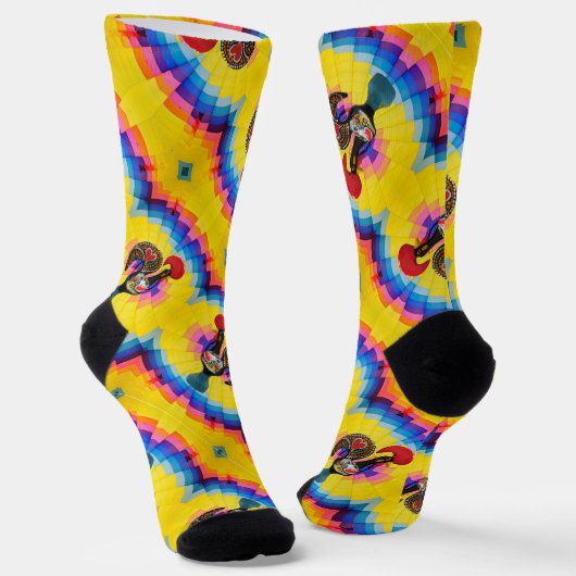 Galo de Barcelos, Portugal Socken (Gewinkelt)