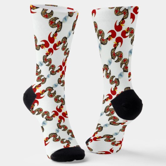 Galo de Barcelos, Portugal Socken (Gewinkelt)
