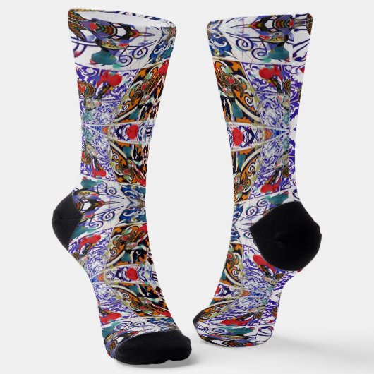 Galo de Barcelos, Portugal Socken (Gewinkelt)