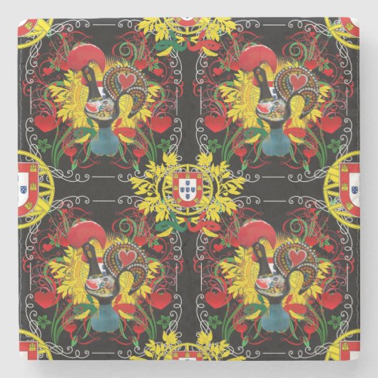 Galo de Barcelos, Portugal Steinuntersetzer (Vorderseite)