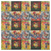 Galo de Barcelos, Portugal Stoff (Muster)