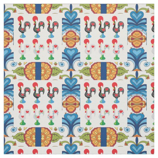 Galo de Barcelos, Portugal Stoff (Muster)
