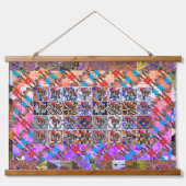 Galo de Barcelos, Portugal Wandteppich Mit Holzrahmen (Vorne)