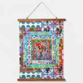 Galo de Barcelos, Portugal Wandteppich Mit Holzrahmen (Vorderseite)