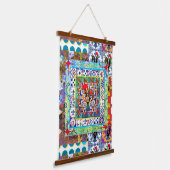 Galo de Barcelos, Portugal Wandteppich Mit Holzrahmen (Gewinkelt)