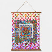 Galo de Barcelos, Portugal Wandteppich Mit Holzrahmen (Vorderseite)