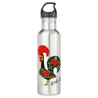 Galo de Barcelos portugiesisches Rooster Edelstahlflasche