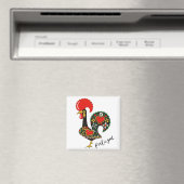 Galo de Barcelos portugiesisches Rooster Magnet (In Situ (Geschirrspüler))