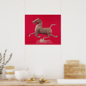 Galoping Pferd mit einem Hoof Resten auf einem Poster (Küche)