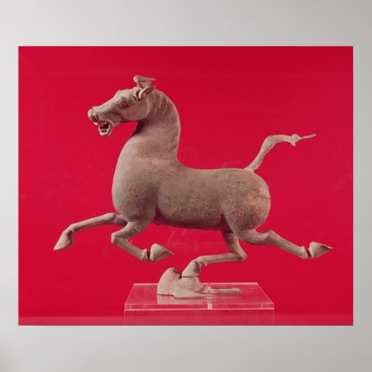 Galoping Pferd mit einem Hoof Resten auf einem Poster (Vorne)