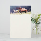 Galoping Pferde Fotografie Briefpapier (Stehend Vorderseite)