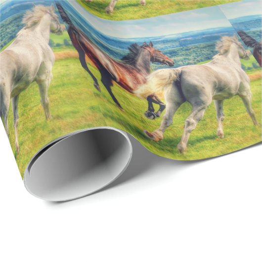 Galopp Geschenkpapier (Rolleneckpunkt)