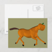 Galopp Halloween Pferd Postkarte (Vorne/Hinten)