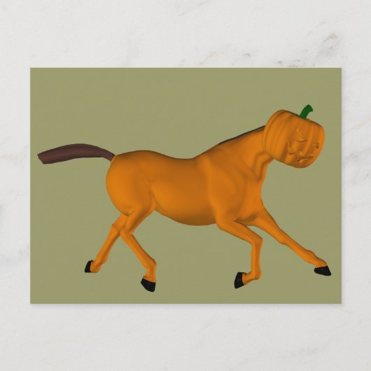 Galopp Halloween Pferd Postkarte (Vorderseite)