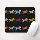 Galopp Ponys auf schwarz Mousepad (Mit Mouse)