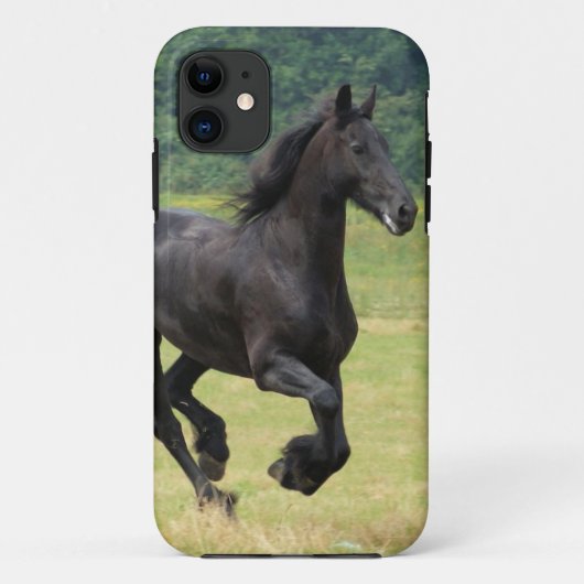Galoppierende friesische Pferde Case-Mate iPhone Hülle (Rückseite)