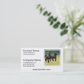 Galoppierende friesische PferdeVisitenkarten Visitenkarte (Stehend Vorderseite)