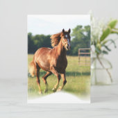 Galoppierende Kastanien-Einladung Einladung (Stehend Vorderseite)