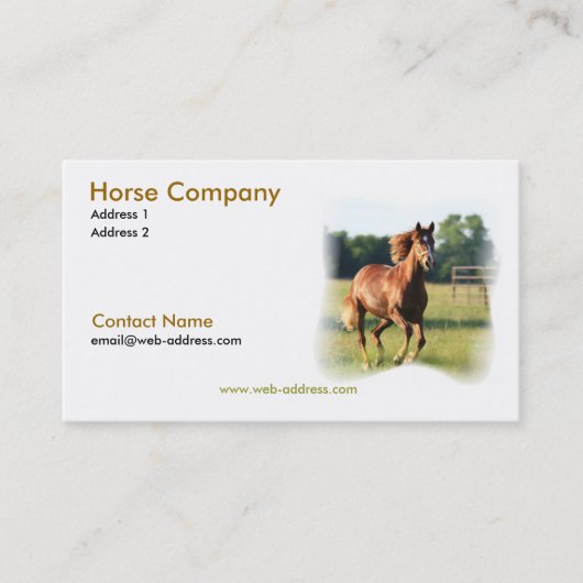 Galoppierende PferdeVisitenkarte Visitenkarte (Vorderseite)