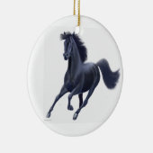 Galoppierende schwarze keramikornament (Rechts)