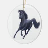 Galoppierende schwarze keramikornament (Links)