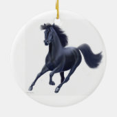 Galoppierende schwarze keramikornament (Hinten)