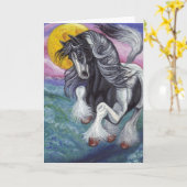 GALOPPIERENDE SINTI UND KARTE (Gelbe Blume)