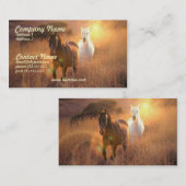 Galoppierende wilde PferdeVisitenkarte Visitenkarte (Vorne/Hinten)