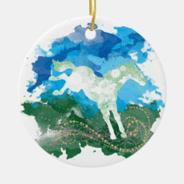 Galoppierender Pferdeentwurf Keramik Ornament