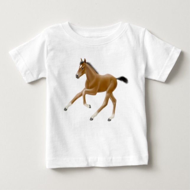 Galoppierendes Baby T-shirt (Vorderseite)