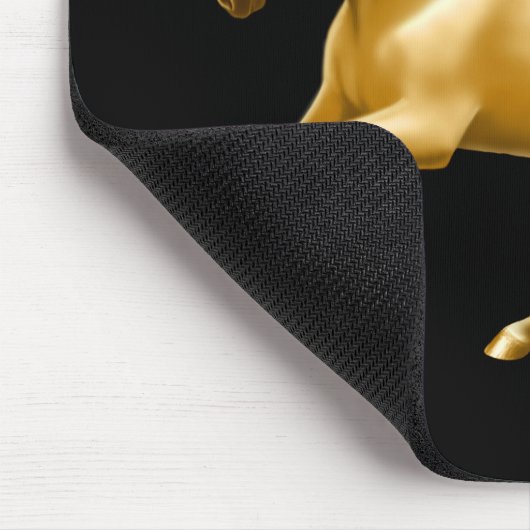 Galoppierendes goldenes Pferd Mousepad (Ecke)