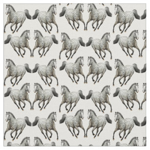 Galoppierendes Leopardappaloosa-Pferdegewebe Stoff