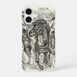 Galoppierendes Pferd – Edvard Munch Personalisiert iPhone 16 Hülle