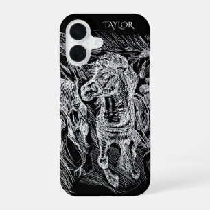 Galoppierendes Pferd – Edvard Munch Personalisiert iPhone 16 Hülle