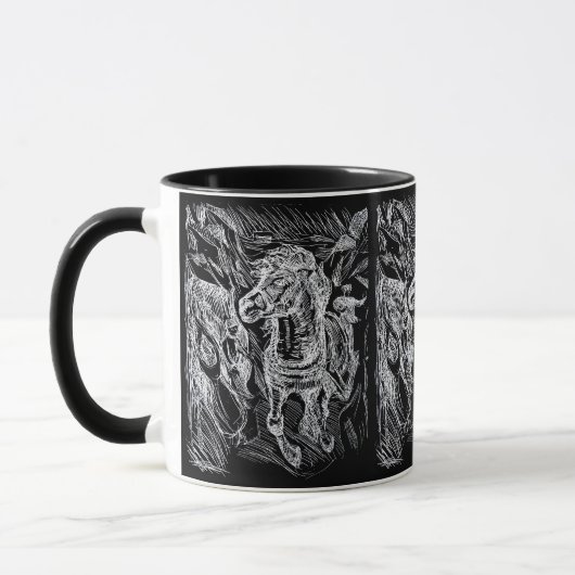 Galoppierendes Pferd – Edvard Munch Personalisiert Tasse (Links)